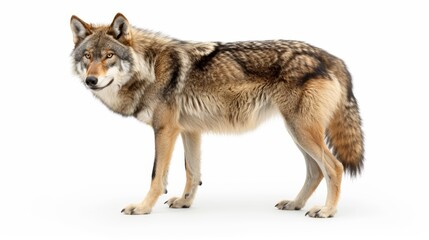 Gray wolf isolated on white background