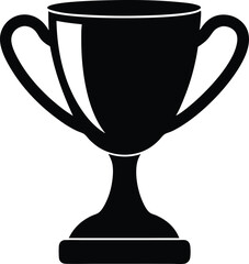 trophy cup icon silhouette vector illustration
