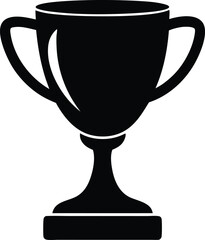 trophy cup icon silhouette vector illustration
