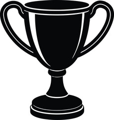 trophy cup icon silhouette vector illustration
