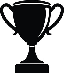 trophy cup icon silhouette vector illustration
