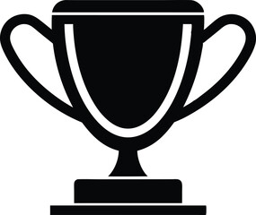 trophy cup icon silhouette vector illustration
