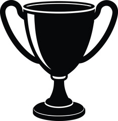 trophy cup icon silhouette vector illustration
