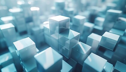 Abstract 3d rendering of geometric shapes. 
