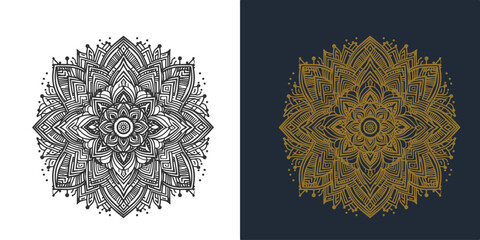 vector lineal mandala background