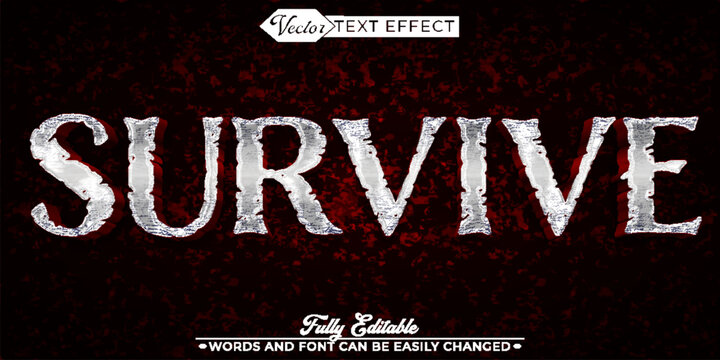 Survival Editable Text Effect Template