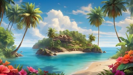 Tropical island paradise