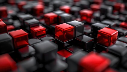 Obraz premium Abstract 3d rendering of geometric shapes. 