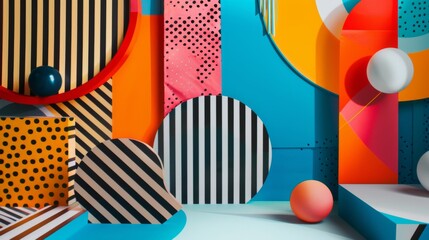 Obraz premium Bold Geometric Patterns Abstract Shapes Minimalist