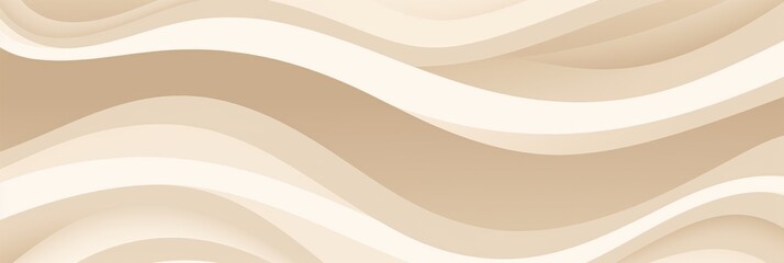Obraz premium Abstract beige wave background banner with a soft, subtle design