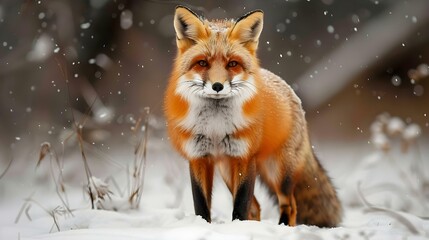 Fototapeta premium Red Fox in Winter