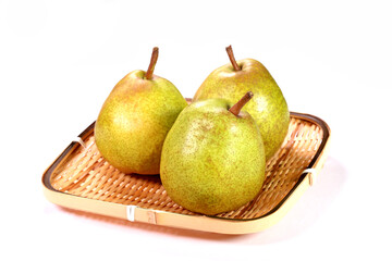 ザルの上のラフランス