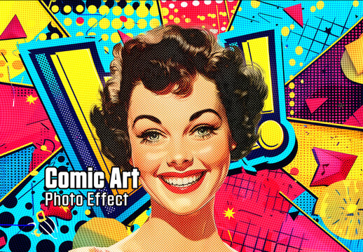 Comic Art Effect. Contains Ai Elements