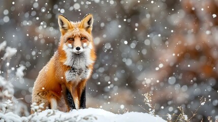 Fototapeta premium Red Fox in winter