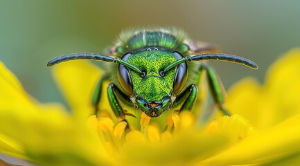 Naklejka premium bug on a flower