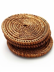 Fototapeta premium Natural Wicker Spiral Coasters