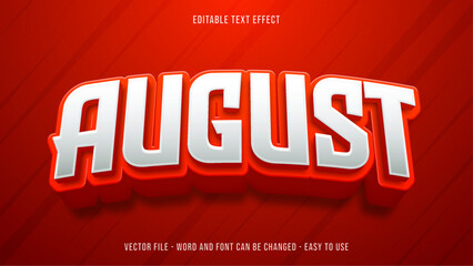 Editable independence day text effect, indonesia text style