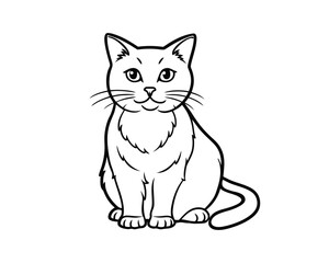 Cat line art vector art