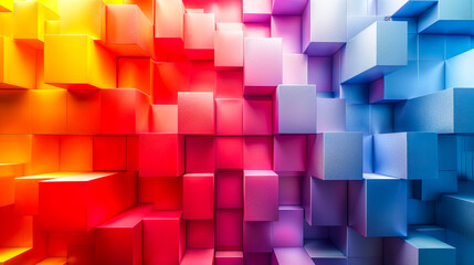 Obraz premium Colorful Hexagonal Pattern with Vibrant Lights.