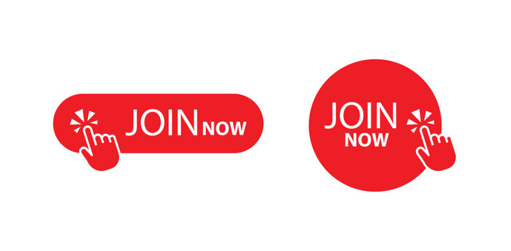 join now sign on white background	