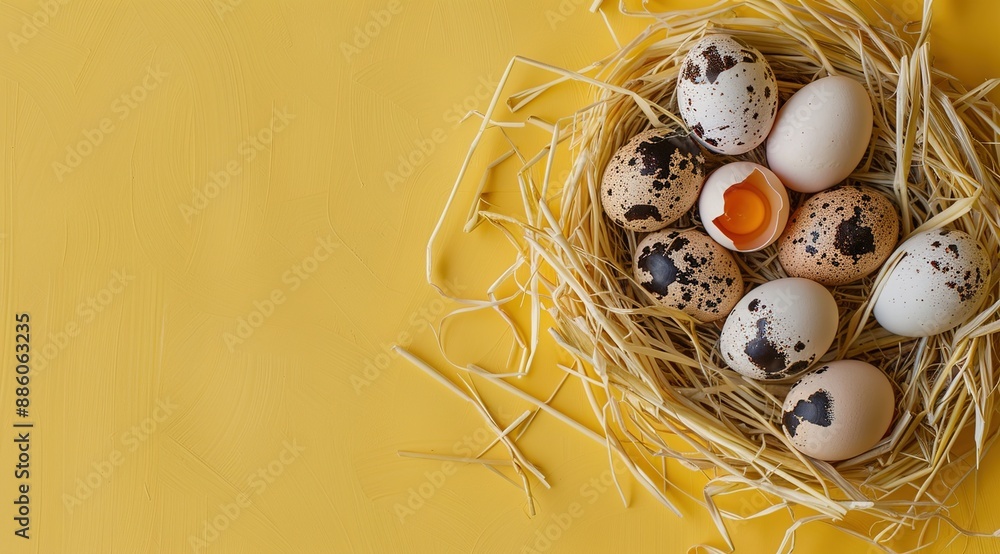 Poster nest with eggs