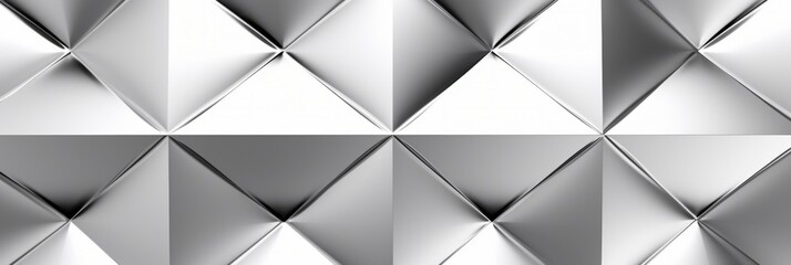 Obraz premium A close-up of a silver wall panel with a geometric design