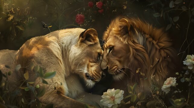 Lions in love