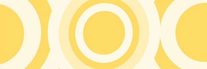 A banner featuring a background of yellow circles with white outlines