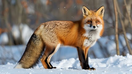 Fototapeta premium Red Fox in winter