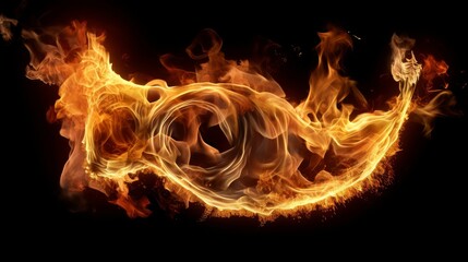 Glowing fire halloween text banner for spooky and festive halloween celebrations