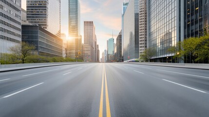 Obraz premium A city street with a lot of traffic and a bright neon sign in the background