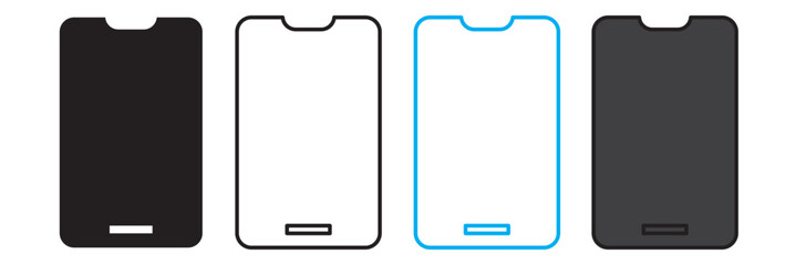 Phone icon. Cellphone pictogram in trendy flat style set. mobile phone vector Isolated. eps 10