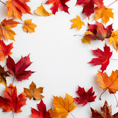 Obraz premium autumn leaves frame