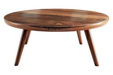 3D coffee table isolated on transparent background