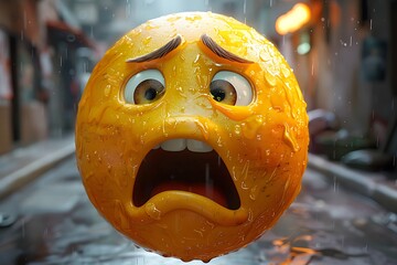 Yellow emoji with a tired 3D expression, eyes half-closed and yawning, conveying weariness.