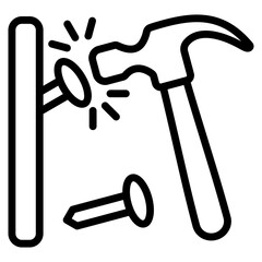 Hammer Icon For Design Element