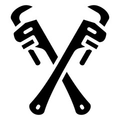 Pipe Wrench Icon For Design Element
