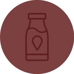 Disposable packaging trends Vector Line Maroon Circle Maroon