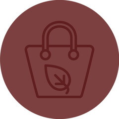 Biodegradable packaging Vector Line Maroon Circle Maroon