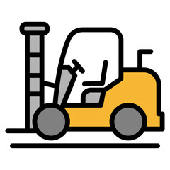 Forklift Icon For Design Element