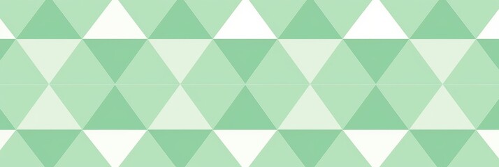A pattern of green and white triangles
