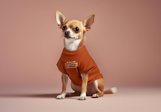 Apparel Dog Tshirt Mockup With Generative AI

