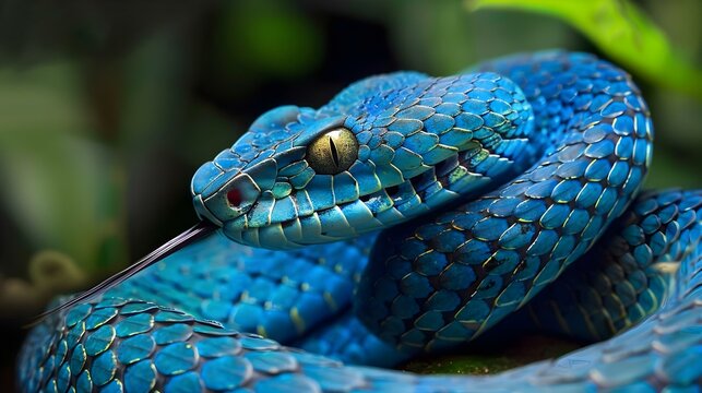 Blue pit viper from Indonesia