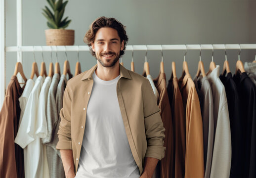 Apparel Men Jacket Mockup With Generative AI

