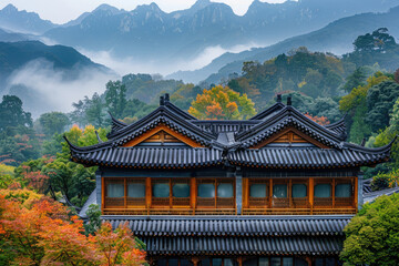 The palace in the mountainous area