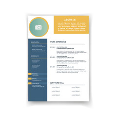 Abstract sytle cv templates. Professional and modern resume, cover letter business layout job applications. Vector modern minimalist presentation.