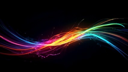 Obraz premium Abstract colorful light trails background
