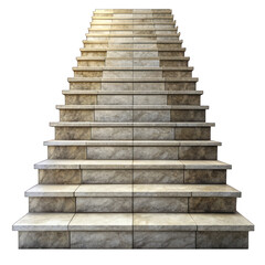 Stone staircase isolated on transparent background