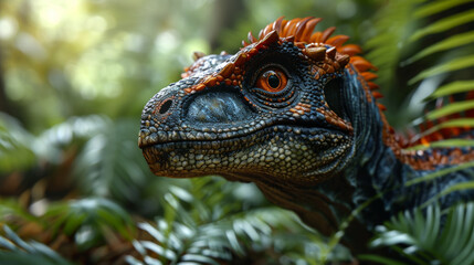 Fototapeta premium Detailed Close-Up of Dinosaur