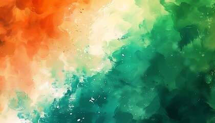 Fototapeta premium 15th august independence day abstract watercolor background